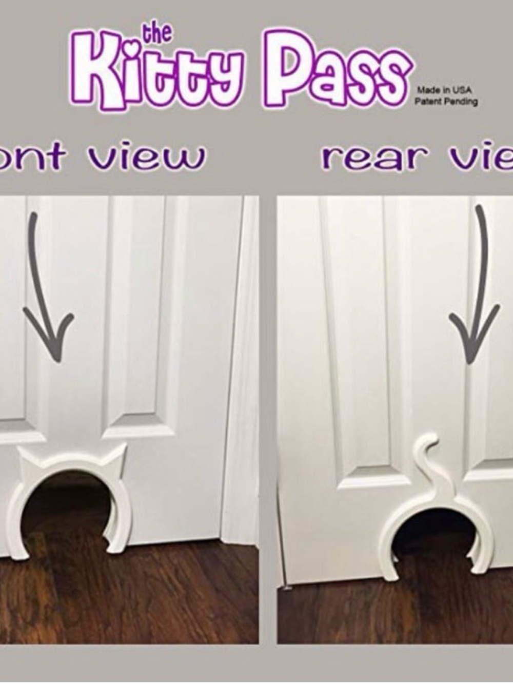 Kitty Pass Interior Cat Door Passageway - White